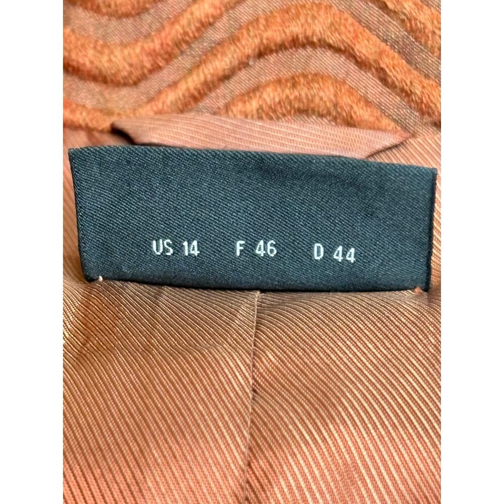 Akris Rust Textured Wool Blend Jacket Size 14 Us - image 6